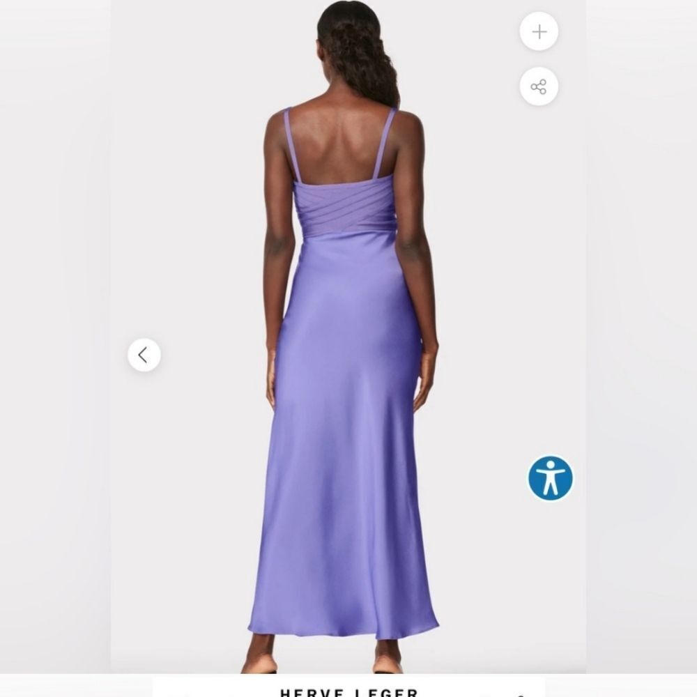 NWT Herve Leger Purple Cutout Dress Size 6 - Picture 3 of 9